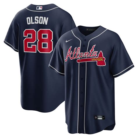 toddler atlanta braves nike navy alternate replica team jersey|official atlanta braves jersey.